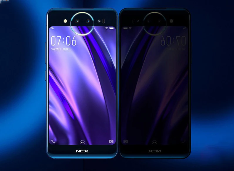 Vivo Nex 2 Nex Dual Display Mobile Phone 6.39" 10GB+128GB Snapdragon 845 Octa Core Android 9.0 3D TOF Cameras 3500mAh Smartphone