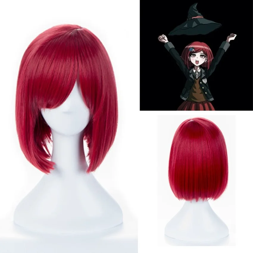 Женский красный короткий парик Takerlama Danganronpa V3 Killing Harmony Yumeno Himiko для косплея |