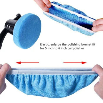 

Pad Polishing bonnet Cover Waxing Buffing Tool 8PCS 8PC 8x 8* 9-10 Inch
