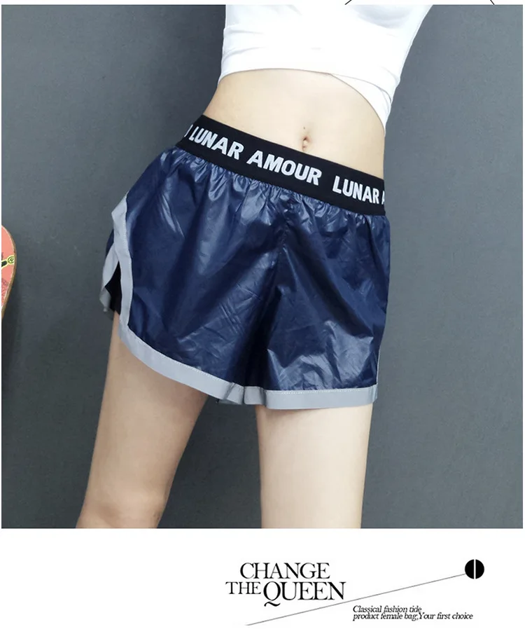 New sports shorts summer gym wear loose high waist fast dry anti-running lady clothing running