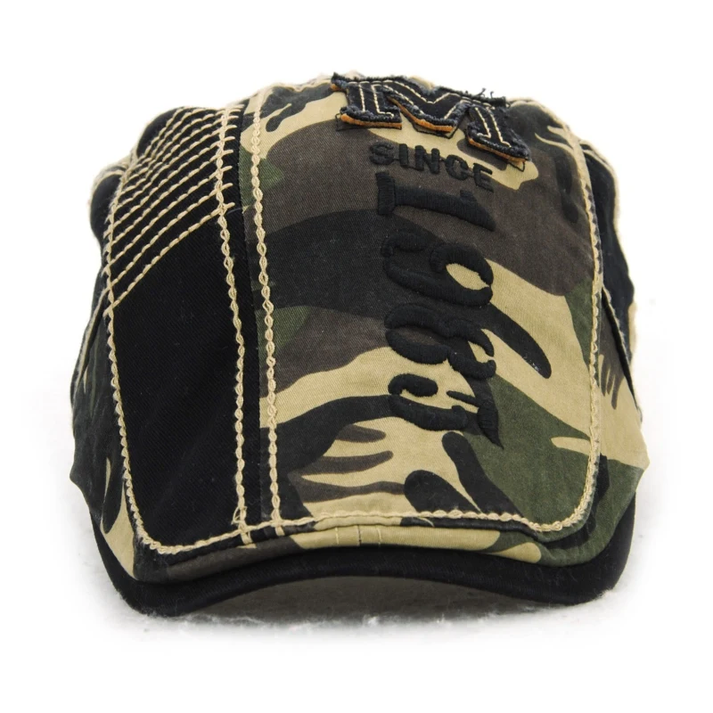 Cotton Men Golf Beret Cap Adjustable Flat Cabbie Newsboy Hat Outdoor Camping Hiking Sun Hathot