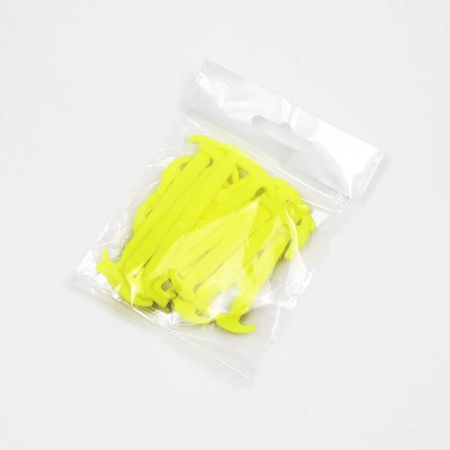 16pcs/set Silicone Shoelaces Elastic No Tie Shoe Laces Kids Adult Fashion Hammer Type Running Sneakers Shoelace Lazy Shoes Laces Yellow