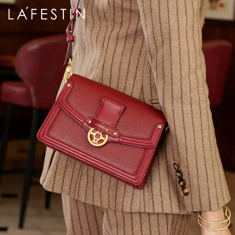 LAFESTIN, Новая модная женская сумка, широкий плечевой ремень, сумка-мессенджер, популярные маленькие квадратные сумки