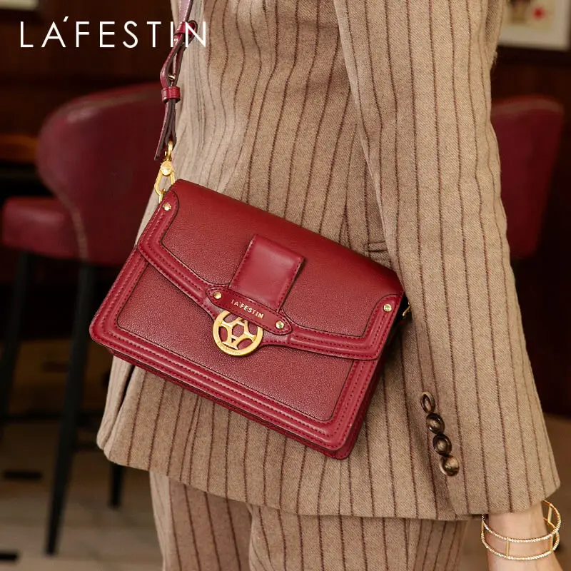 Женская сумка-мессенджер LAFESTIN маленькая сумка через плечо с широким плечевым