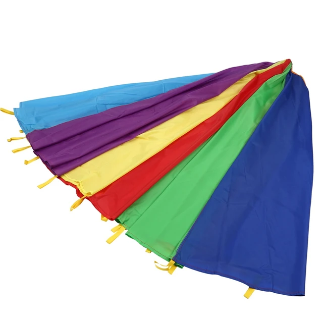 US $20.01 3.6M Durable Children Play Colorful Rainbow Parachute Outdoor Team Game Parachute Kindergarten Kids