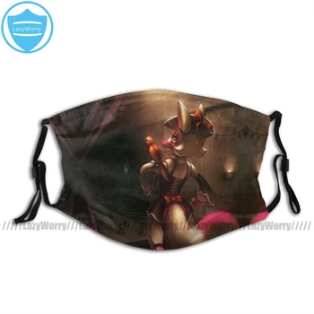 

Five Nights At Freddy Mouth Face Mask FNAF Fan Art The Mangle Toy Foxy Facial Mask for Adult with 2 Filters Mask
