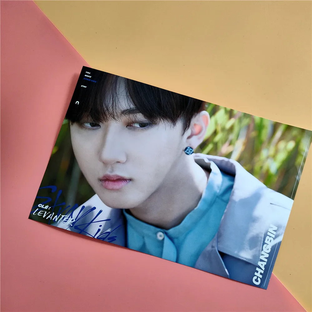 2 шт./компл. 21*30 см Kpop бродячий детский плакат альбом левантер фото самоклеящийся HD Альбом Плакат Наклейка Банг Чан Феликс Hyunjin