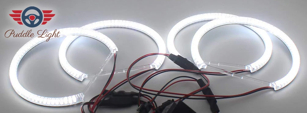 Car-styling Dual color WHITE Yellow 4X131MM LED Halo Rings Cotton Light For BMW E36 E38 E39 E46 M3 LED SMD Angel Eyes Lamp