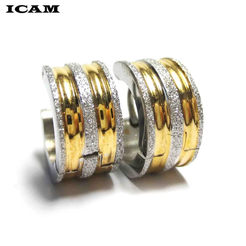 Женские серьги-кольца из нержавеющей стали золотистого цвета | Украшения и