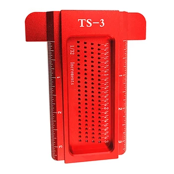

Woodworking Scribe T-type Ruler Hole Scribing Gauge Aluminum Crossed Feet woodworking crossed-out tool Measuring Tool D17