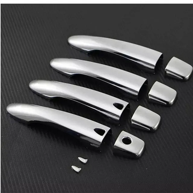 

Car styling FIT FOR NISSAN QASHQAI J11 2014 2015 2016 CHROME DOOR HANDLE COVER BOWL CUP CAP TRIM INSERT BEZEL FRAME SMART KEY