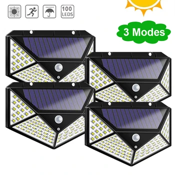 

3 Modes LED Solar Light Outdoor Solar Lamp PIR Motion Sensor Wall Light Waterproof Solar Powered Sunlight for Garden Decoration