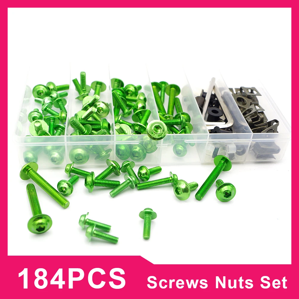 

Universal Motorcycle Fairing Body Bolts Kit FOR yamaha road star suzuki gsxr honda cb650f ktm 1290 kawasaki zx12r versys 650