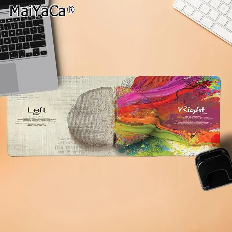 LockEdge 30x80cm MaiYaCa левый и правый мозговые полусферы иллюстрация компьютерные игровые коврики противоскользящие прочные силиконовые компьютерные коврики - Цвет: LockEdge 30x80cm