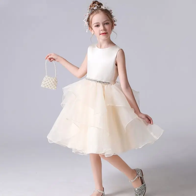 dideyttawl-champagne-short-pleated-flower-girl-dresses-for-wedding-concert-party-tiered-princess-junior-bridesmaid-dress