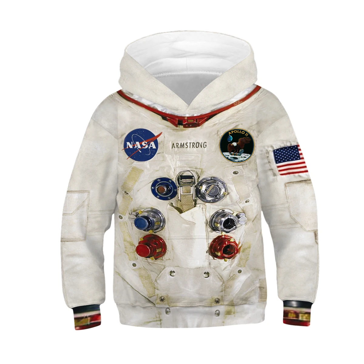 Детские толстовки с объемным принтом Spacesuit; модные пуловеры; уличная одежда; толстовки; куртки; спортивная одежда; топы;