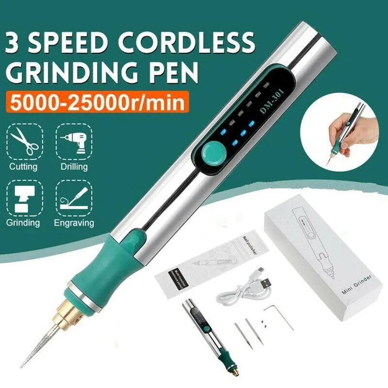 Wireless Electric Grinder Mini Engraving Pen Micro Drilling Diy Cutter Tool For Jade Wood Metal | Инструменты