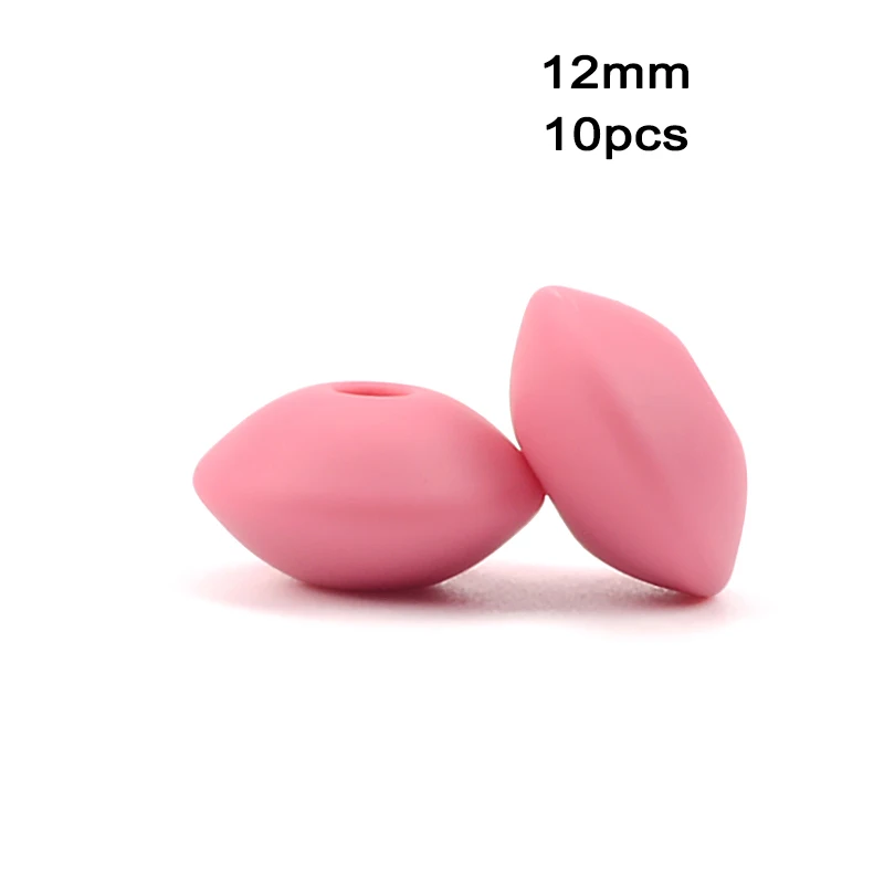 Sakura LOFCA 10 шт 12 мм силиконовый чечевица бисер ребенок Прорезывание Зубов Бусины BPA-Free пищевого качества делая ребенка уход за полостью рта соска цепь аксессуары - Цвет: Sakura
