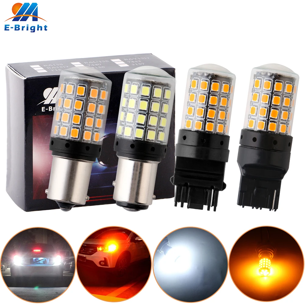2X DC12V CANBUS 3030 54 SMD 1156 BA15S 1157 3156 3157 7440 7443 без ошибок СВЕТОДИОДНЫЙ парковочный задний