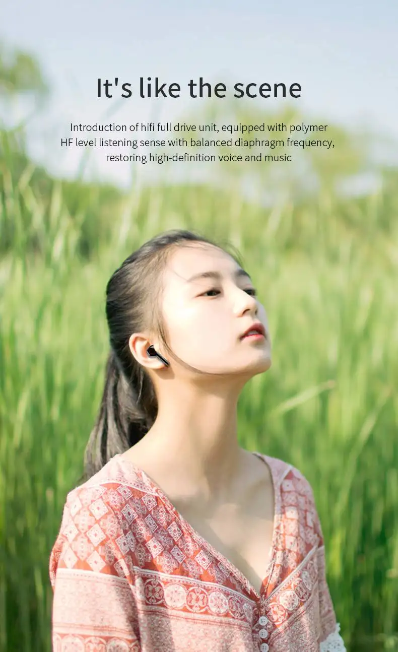 Сенсорный экран Управление наушники вкладыши TWS с Беспроводной гарнитура Хэндс