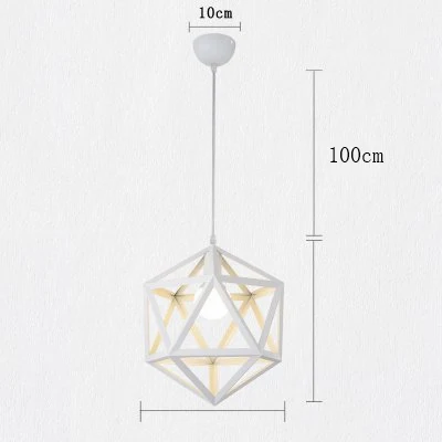 American Vintage Loft Diamond Metal Pendant Lights for Living Room Kitchen Industrial Led Hanging Lamp Home Decor Light Fixtures - Цвет корпуса: Белый