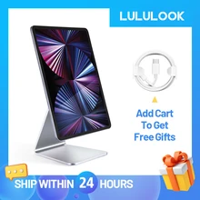 Lululook Magnetic Stand For iPad, Aluminum Tablet Holder Adjustable Desktop Stand Holder For Apple iPad Pro 11/12.9/iPad Air