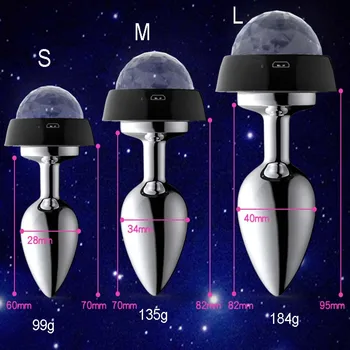 Voice Control Light  Anal Plug Dildo Sex Toys For Women Men Couples Flirting Sex Game No Vibrators Dilator Anal Goods For Adult 2