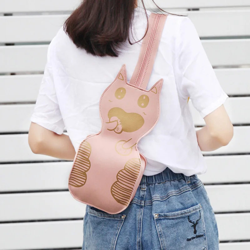 

New Style Women Printed Multi-function PU Single Shoulder Waist Bags