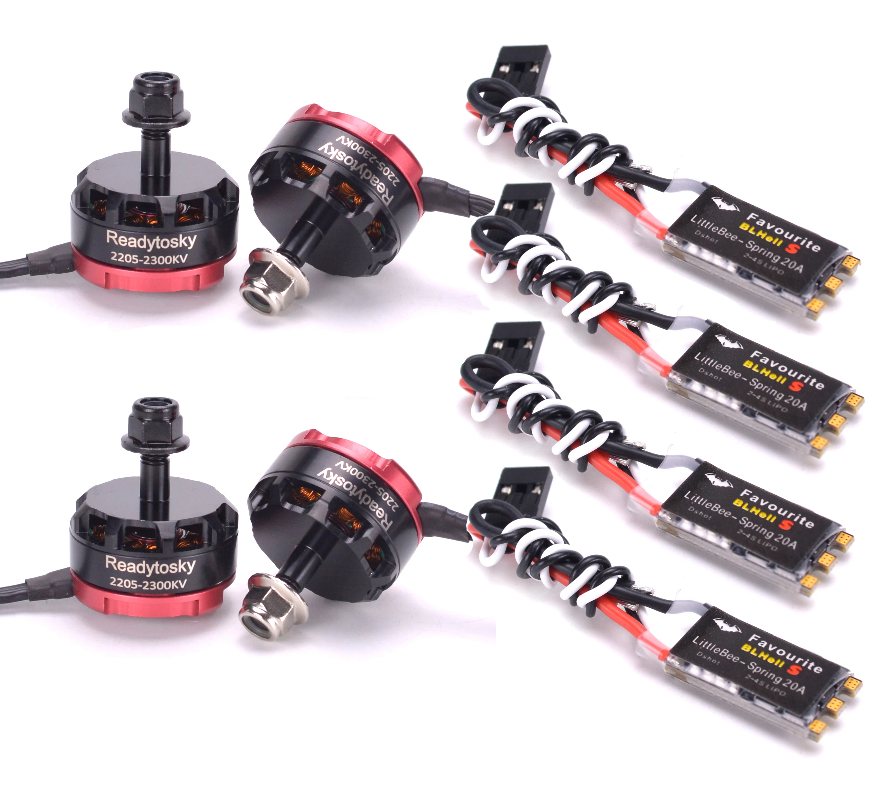 Бесщеточный двигатель RS2205 2205 2204 2300KV CW/CCW FVT LittleBee SPRING 20A BLHeli_S для FPV Martian QAV210