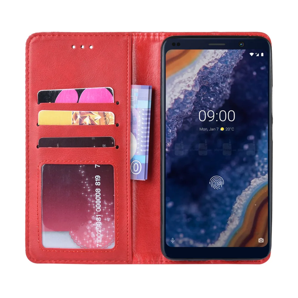 Магнитный винтажный кожаный чехол Премиум Coque для Nokia 9 Pureview TA-1082 TA-1087 чехол 5,99 дюймов флип фривольный анти-осенний чехол
