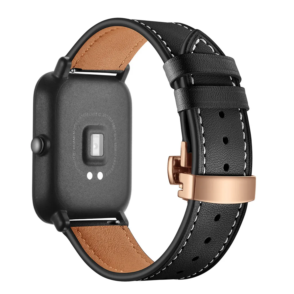 Быстросъемный мягкий Премиум кожаный ремешок сменный ремешок для Huami Amazfit Bip