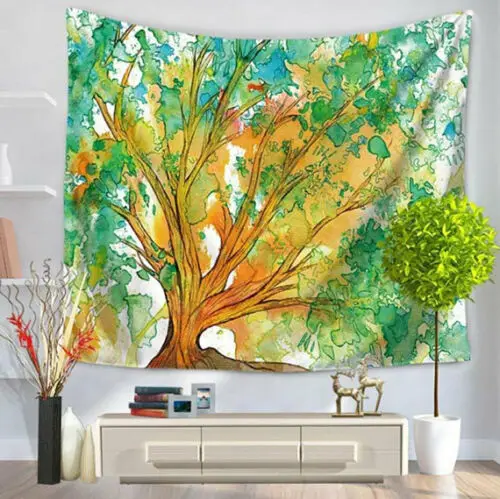 

Mandala Tapestry Tree Wall Hanging Indian Painting Tapestries Bedspread Decor