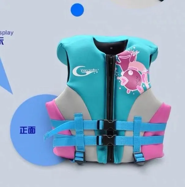 Куртка из пенопласта неопрена для детей, Профессиональная Детская жилетка для плавания и плавания, плотный и теплый синий цвет - Цвет: A1
