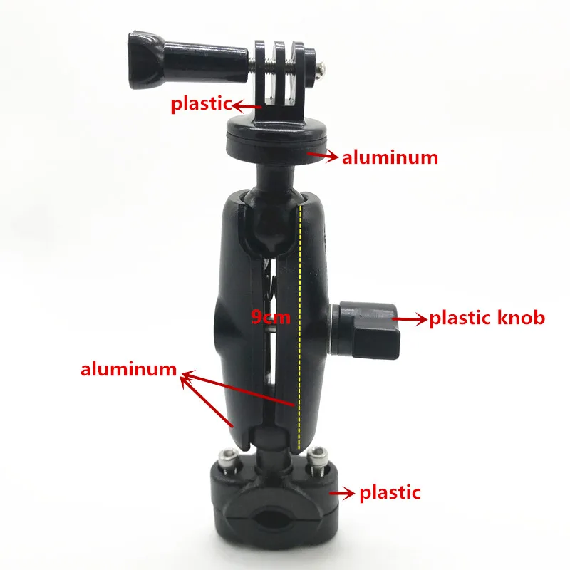 aluminum arm kit В автомобиле камера подголовник крепление для gopro sjcam osmo Экшн камеры для ram крепление 1 дюймов мяч - Цвет: aluminum arm kit