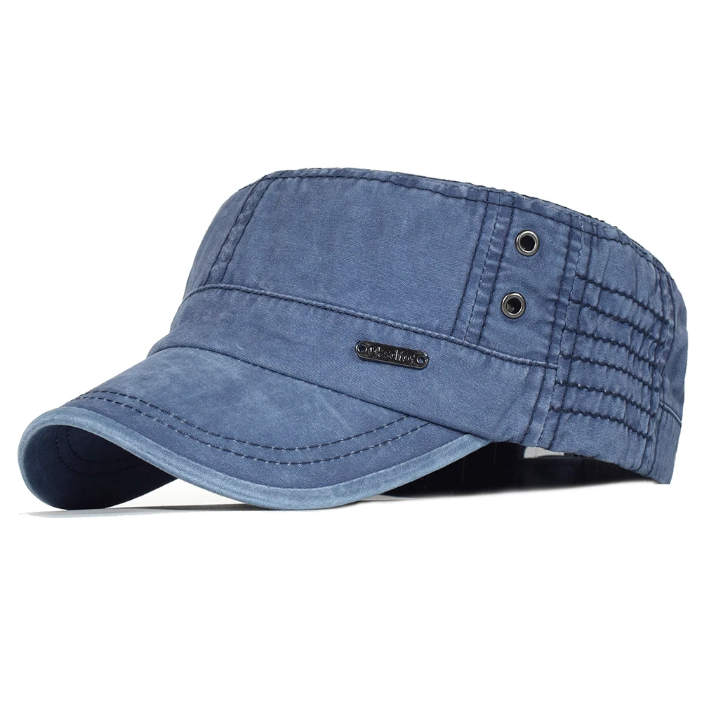 Berretto Militare Uomo Tela Cerata Impermeabile, Stile Cadetto Esercito Vintage, Unisex