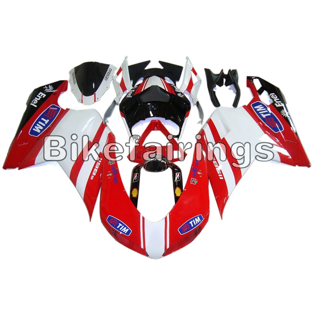 Рамок для поездок на мотоцикле Ducati 2007 848 2008 1098 2009 2010 1198 2011 2012 корпусов кузов велосипедных рам из АБС-пластика Пластик мотоцикл красный, белый