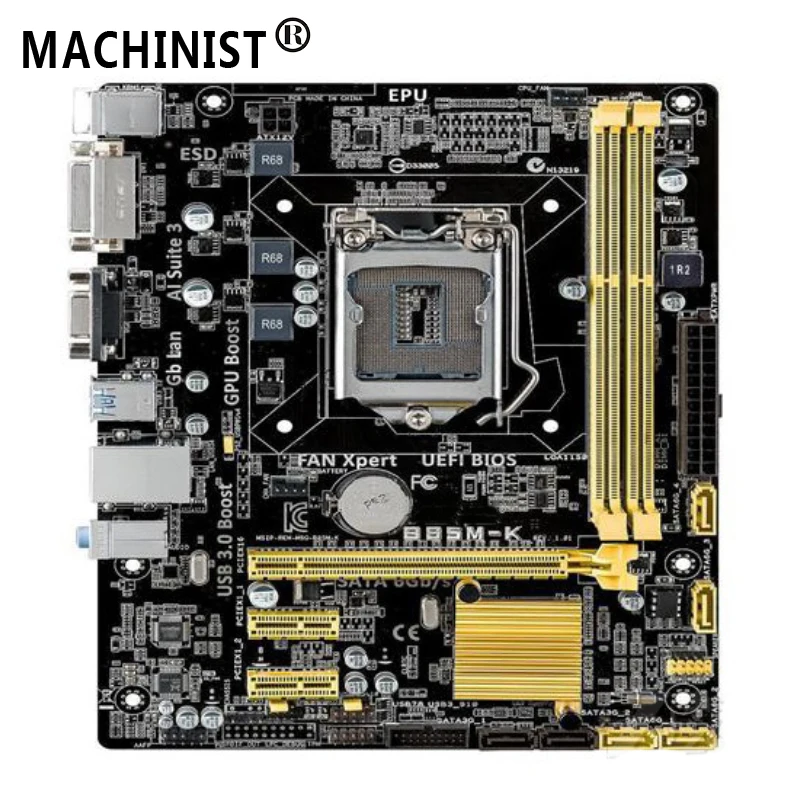 

For ASUS B85M-K Desktop motherboard MB Intel B85 LGA 1150 uATX DDR3 16GB SATA3.0 USB3.0 100% fully Tested Free shipping