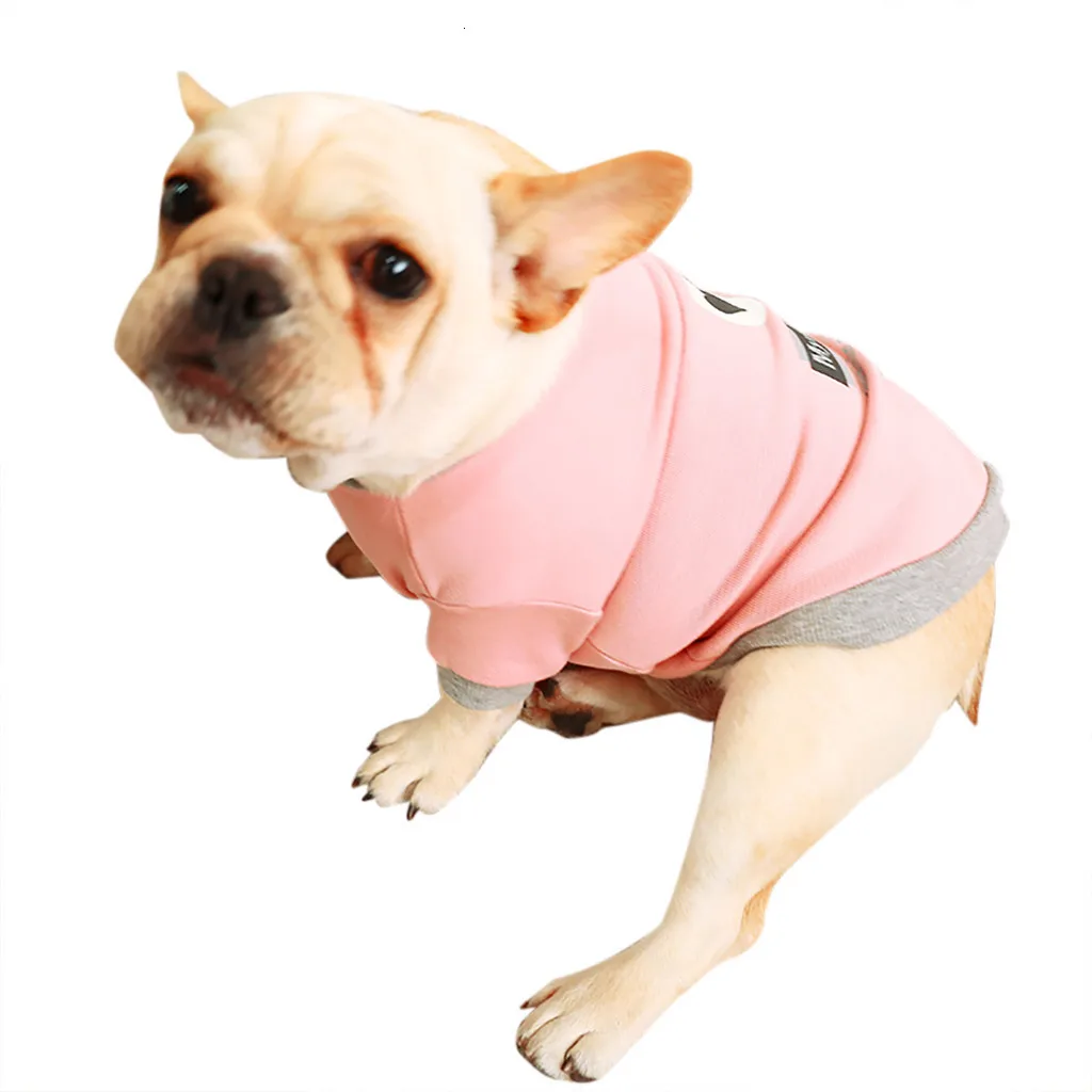 Pet Dog Clothes Fashion Small and medium Pet Fashion Mystery Printed Round Neck Shirt Dog Puppy Suit French Bulldog Perro