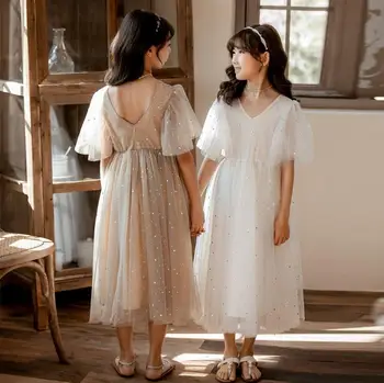 

2020 new girls princess dress fashion summer girls princess dresses 4-9t C823