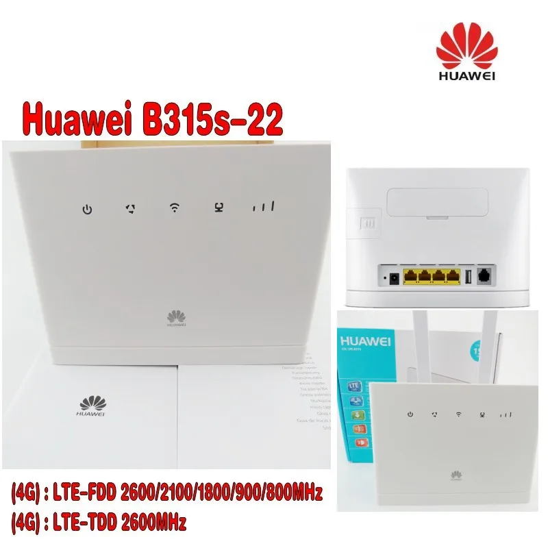 40 шт. разблокированный huawei B315 B315s-22 4G CEP 150 Мбит/с беспроводной Wi-Fi маршрутизатор 4G модем со слотом для sim-карты плюс 2 шт SMA антенна