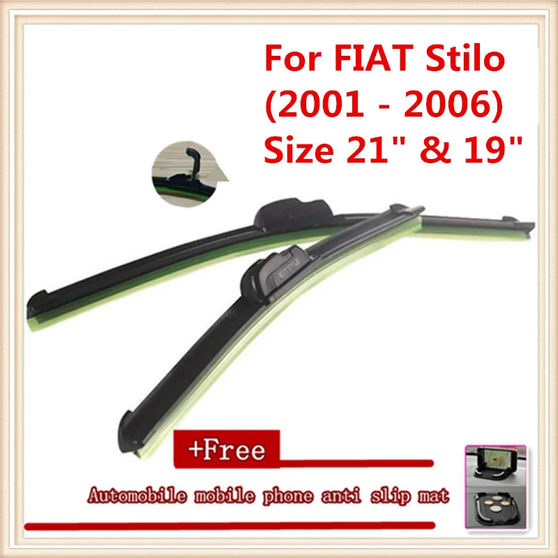 Щетка стеклоочистителя для лобового стекла автомобиля для FIAT Stilo(2001-2006), Размер 2"& 19" - Цвет: Красный