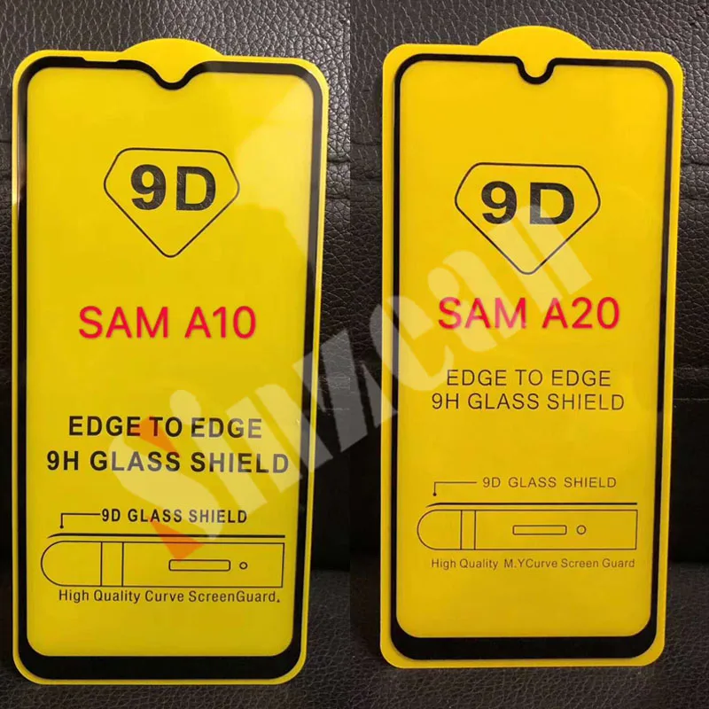 100 шт 9D Полный Клей закаленное стекло для samsung A10/A20/A30/A40/A50/A60/A70/A80/A90 5G протектор экрана с задней плоскостью 2.5D