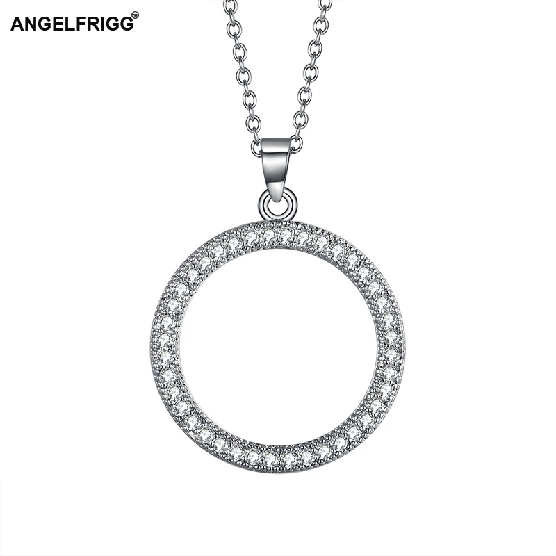 ANGELFRIGG простые круглые серебряного цвета ожерелья и кулоны для женщин эффектные