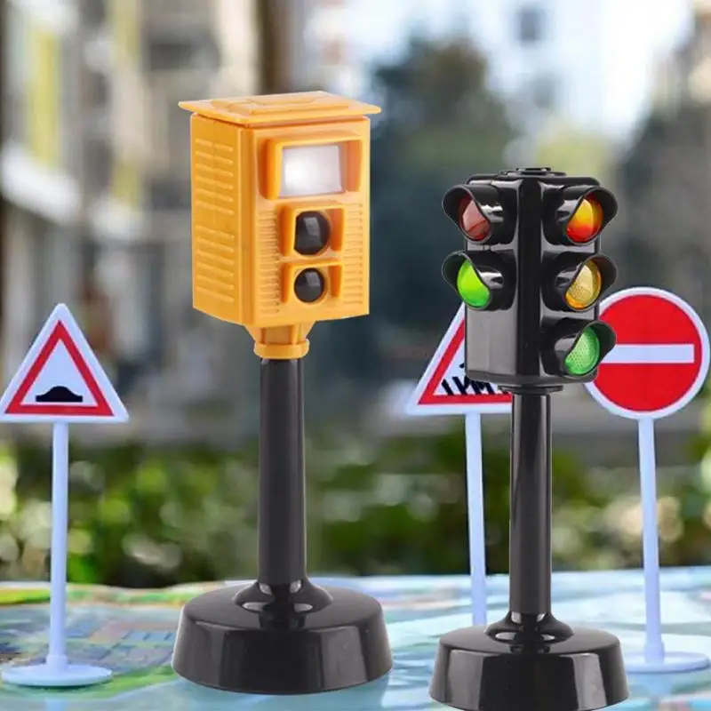 

Violation Camera Traffic Light Simulation Built-in Button Bbattery Game Toy 11.5cm Signal Safety for Chidlren Baby