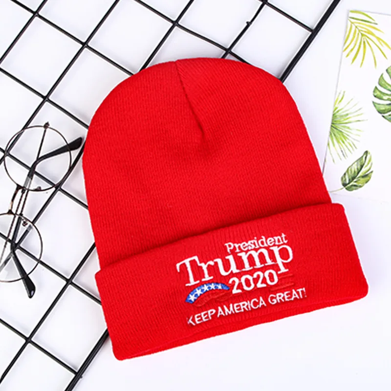 Зимние шапки с Дональдом Трампом для женщин и мужчин, повседневная Красная шапка с буквенным принтом, новая хлопковая шапка с флагом США