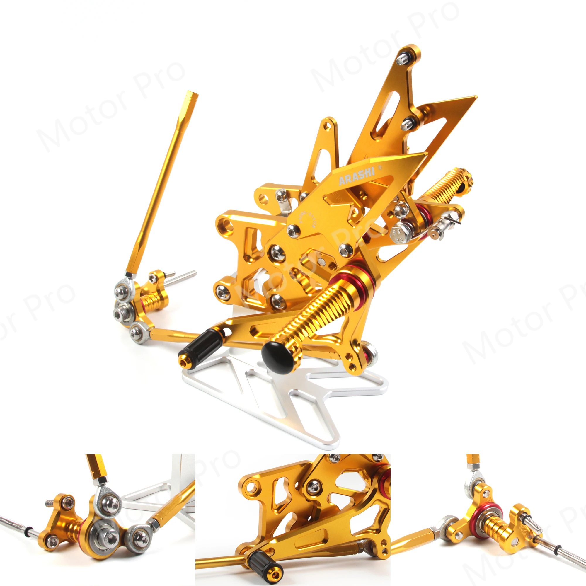 Регулируемые подножки для Honda CBR600RR 2009- аксессуары для мотоциклов подножки Rearsets CBR 600 RR CBR600 600RR 600CC золото