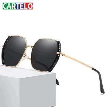 

CARTELO Brand Design Cat Eye Polarized Sunglasses Polarized Women Driving Glasses Black Pilot Woman Retro Sunglasses Luxury