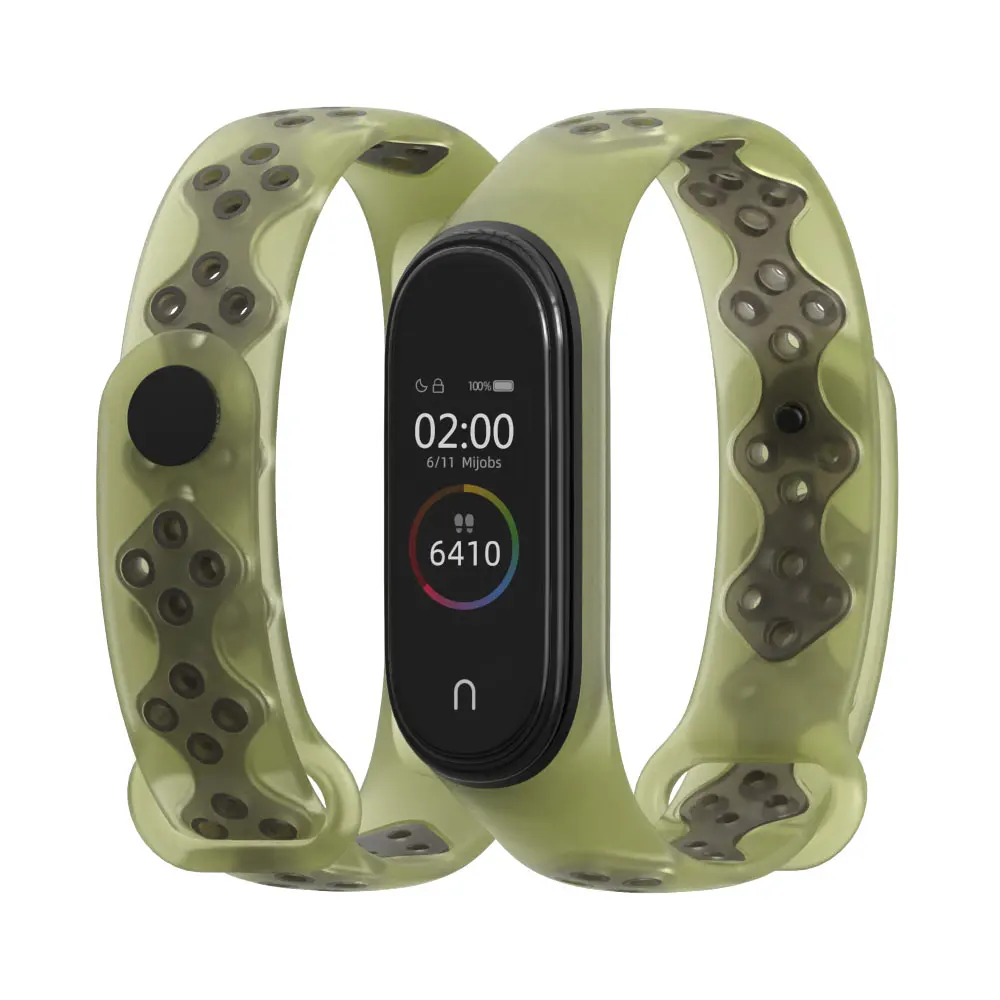 Спортивный силиконовый ремешок для Xiaomi Mi band 4 браслеты mi 3 аксессуары