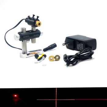 Focusable 650nm 50mw Red Laser Diode Module 3-5V Dot/Line/Cross Module 13x42mm w/US Adapter and Heatsink focusable 5mw 650nm red laser diode dot line cross led module 12x30mm w heatsink