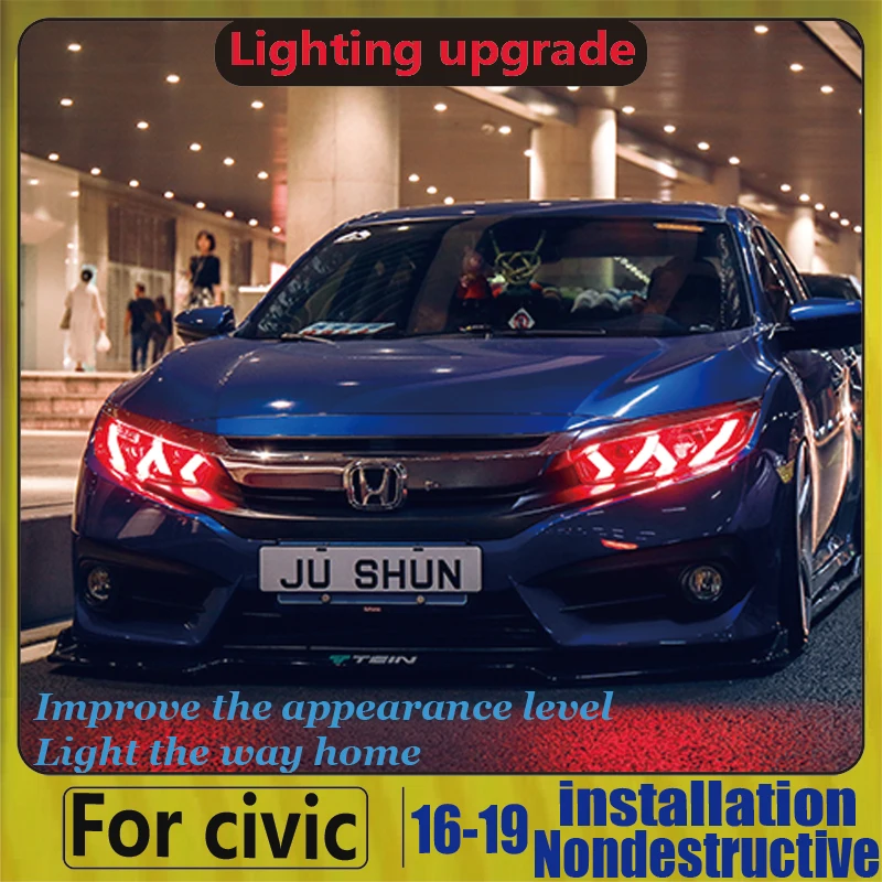 Динамический светодиодный Поворотный Светильник для Honda Civic головной светильник